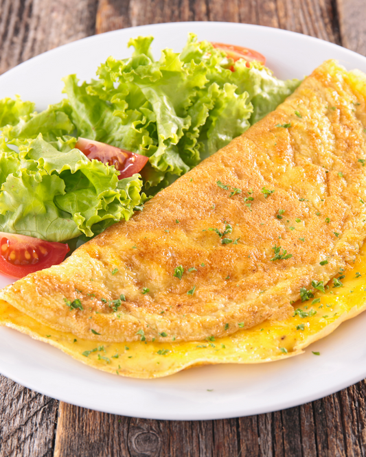 Omelette salade fraîche