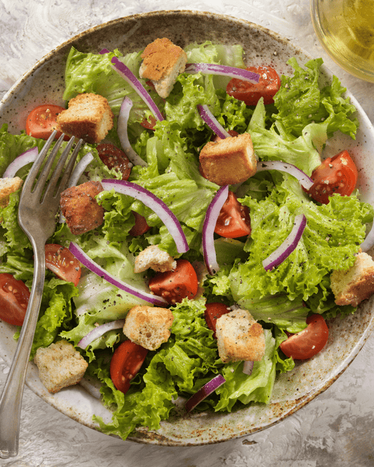 Salade de crudités et son croustillant