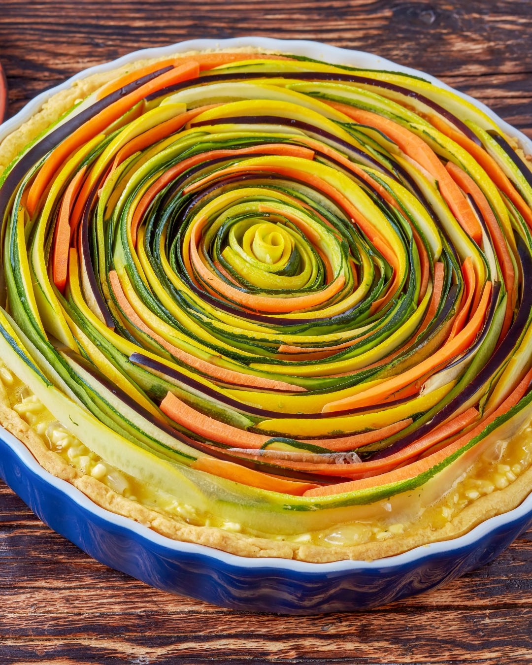 Tarte aux légumes et bleu