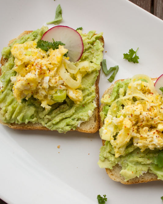Tartine d'oeuf et avocat