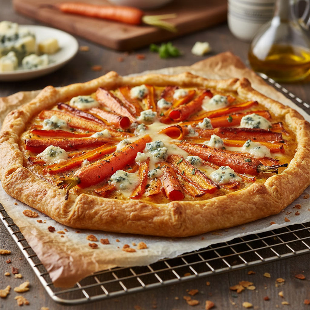 Carrot and Blue Cheese Tart