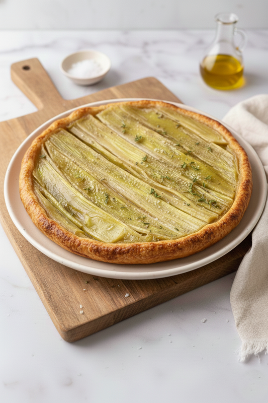 Tarte poireau à la crème de beaufort